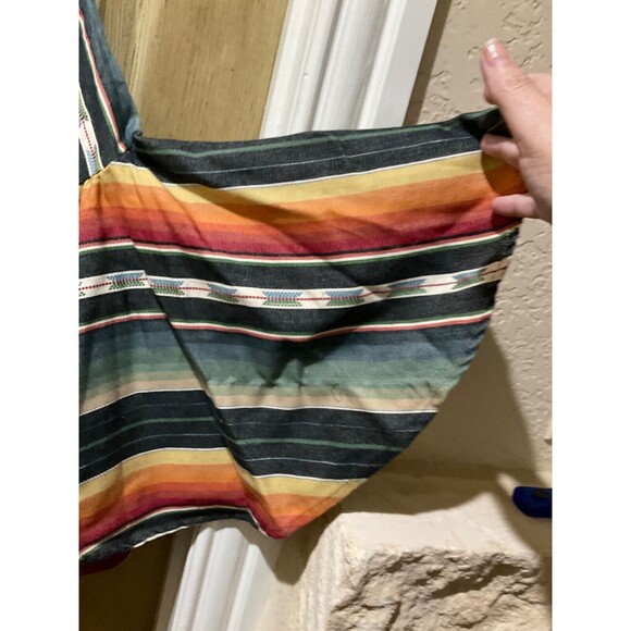 L&B Lucky & Blessed Womens Striped Bell Sleeve Top Shirt Size S Oversized Tunic - Picture 3 of 5